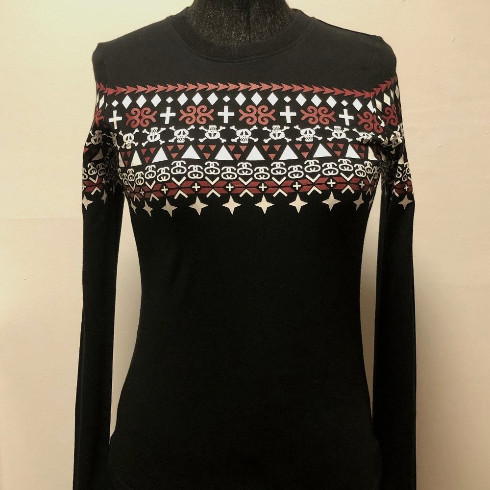 Stussy Girls Swiss Miss L/S Tee – Black Size M